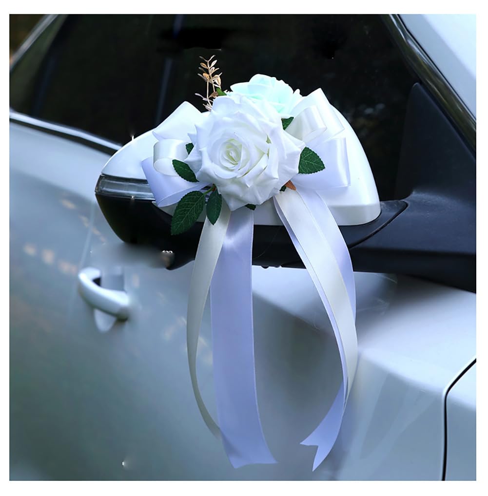 Decorazione per matrimonio, decorazione auto, fiocco, decorazione per auto, fiocco, decorazione per auto, decorazione per matrimonio, decorazione auto, fiocco, bianco, 20 pezzi