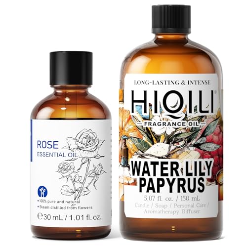 Aceite esencial de rosa HIQILI 30ML y aceite de fragancia de lirio de agua 150ML