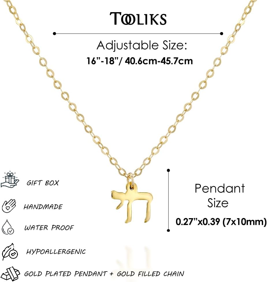 Chai Necklace – Delicate Hebrew חי Pendant, Gold, Silver or Rose Gold, Minimalist Jewish Gift 16–18” - Image 3