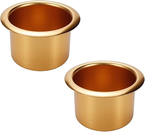 Miniatura 7 de Antrader 2 Piezas de Insertos de Portavasos para Reemplazo en Coche Portavasos de Acero Inoxidable para Barco, Sofá, Sillón, Mesa, Plateado, Tamaño