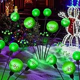 Betrihyes Outdoor Grinch Decorations Solar Christmas Lights, 2PACK 12LED Swaying Firefly with Grinch Christmas Ornaments Gifts Decor, Solar Path Lights for Home/Garden/Indoor/Outdoor Decor