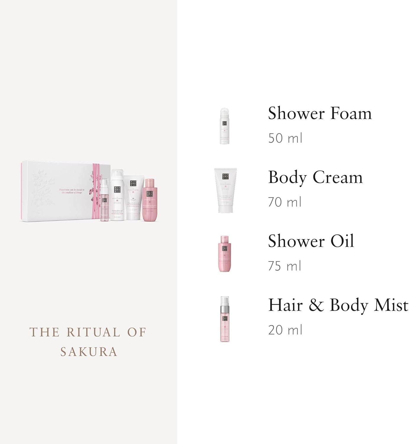 Coffret Rituals The Ritual of Sakura - Produits de soins de la peau enrichis en fleurs de cerisier et lait de riz - Cadeau détente et bien-être