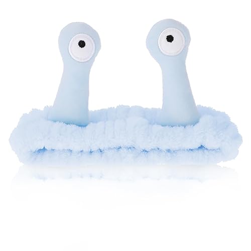 Molain Diadema de caracol, bandas para el cabello de spa, diademas de maquillaje para mujeres, de dibujos animados, de forro polar, elástica,