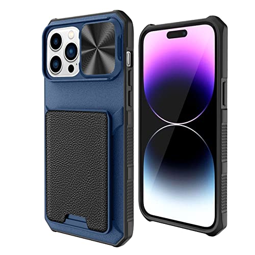 Protection caméra iPhone 14 Plus coque antichoc cuir bleu marine