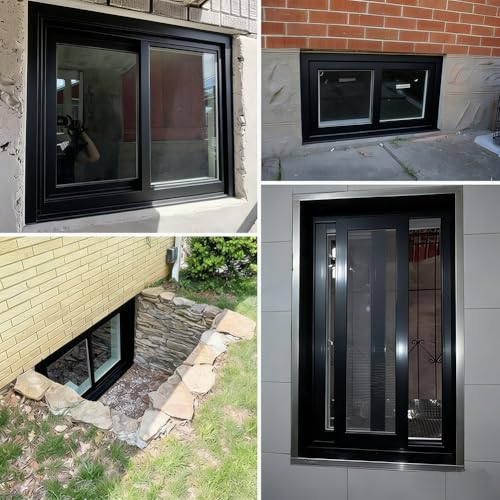 Ventana de aluminio para sótano antirrotura que soluciona la humedad en el baño 4
