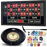 16” Roulette Wheel Set for Adults, Roulette Table and Wheel, Casino Games with 16” Roulette Wheel, 47” x...