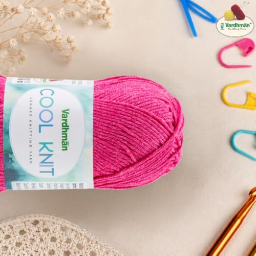 Image of Vardhman Cool Knit All Season Lightweight Poly Viscose Yarn | Pack-5