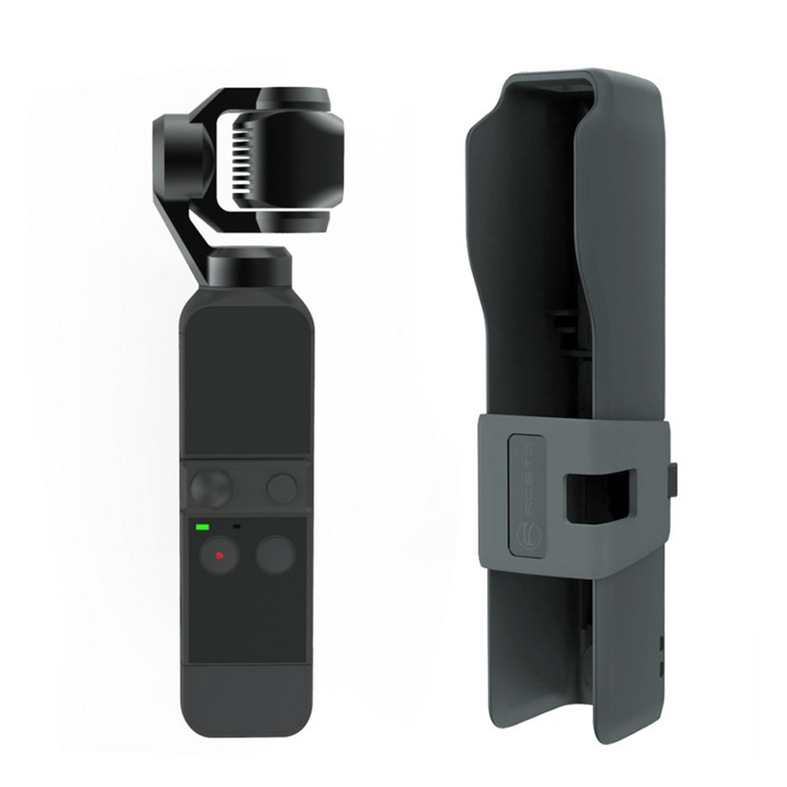 SHEAWA Pokrowiec ochronny pokrowiec zewnętrzny futerał ochronny na zarysowania etui z paskiem do DJI Pocket 2, Czarny, przenośność