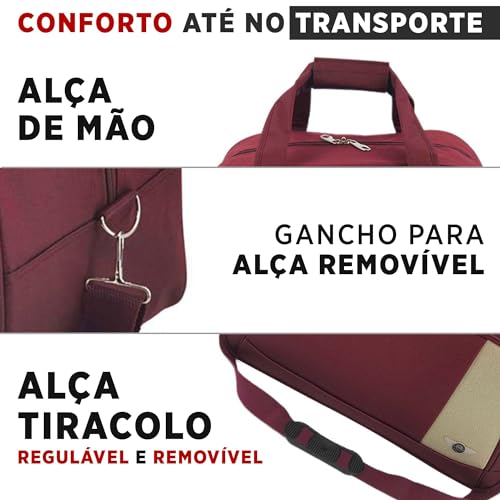 SANTINO, Sacola de Viagem Xangai Poliéster Santino G - SLS4G Cor: Bordô
