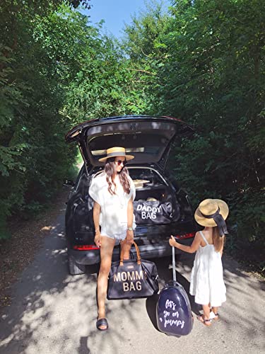 Childhome, Mommy Bag, Borsa Per Il Cambio, Maternità, Borsa Da Viaggio, Grande Capacità, Fasciatoio, Tracolla Regolabile, Compartimenti, Tasca Isolata, Passaggio Valigia, Nero E Oro - 3