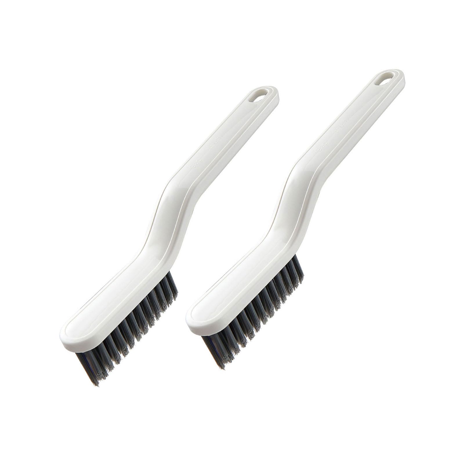 Kalttoy Multiuse Corner Gaps Scrubber and Hair Catcher with NonSlip Grip Stiff Bristles for Bathroom Kitchen Cleaning Task 2PCS Multipurpose Floor Gaps Cleaner Tool