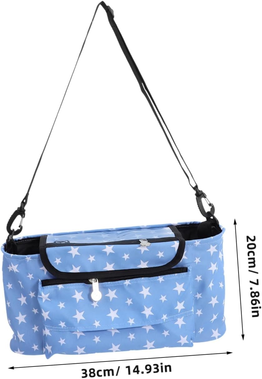 Portable Stroller Organizer Bag Multiple Compartments for Convenient Storage Versatile Diaper Bag for Travel Bottles and Essentials Stroller Accessories Star Design