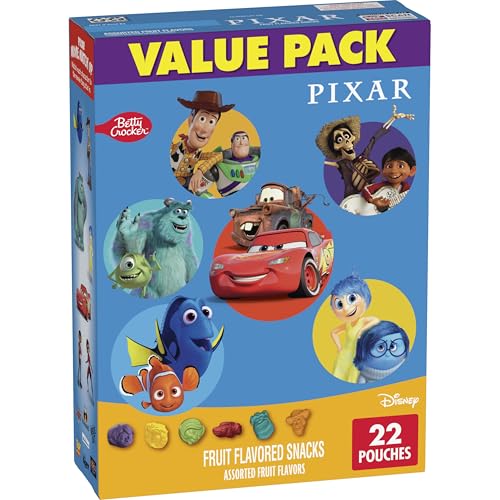 Disney Pixar Fruit Flavored Snacks, Gluten Free, Kids Snacks, Value Pack, 22 Ct, 17.6 oz
