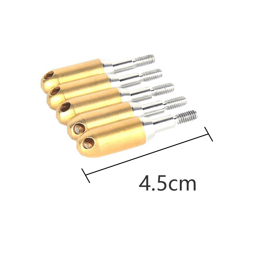 Sarini Têtes de tir à l'arc pointe de flèche sifflante en cuivre 6 pièces diamètre intérieur 6,2 mm