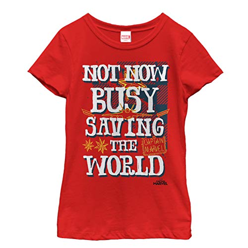T-shirt Marvel Captain fille rouge pour exprimer son courage