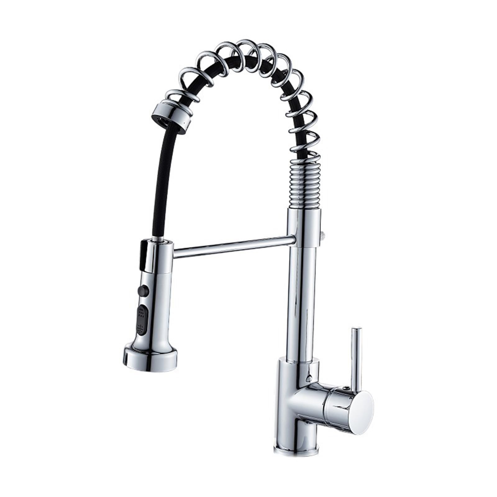 Rotating Kitchen Faucet with Pull-Down Sprayer, 2 Modes, Hot and Cold Water Mixer for Sink Convenience