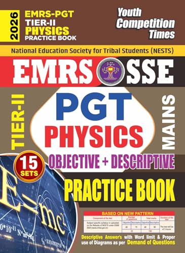 Image of EMRS-PGT Tier-II Physics Practice Book 2026, Objective and Descriptive Questions, 15 Sets, Youth Competition Times