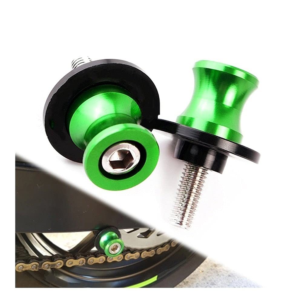 Curseurs Bras Oscillant M6 CNC Aluminium - Protection Moto Universelle 6mm (Noir/Bleu/Rouge/Or)