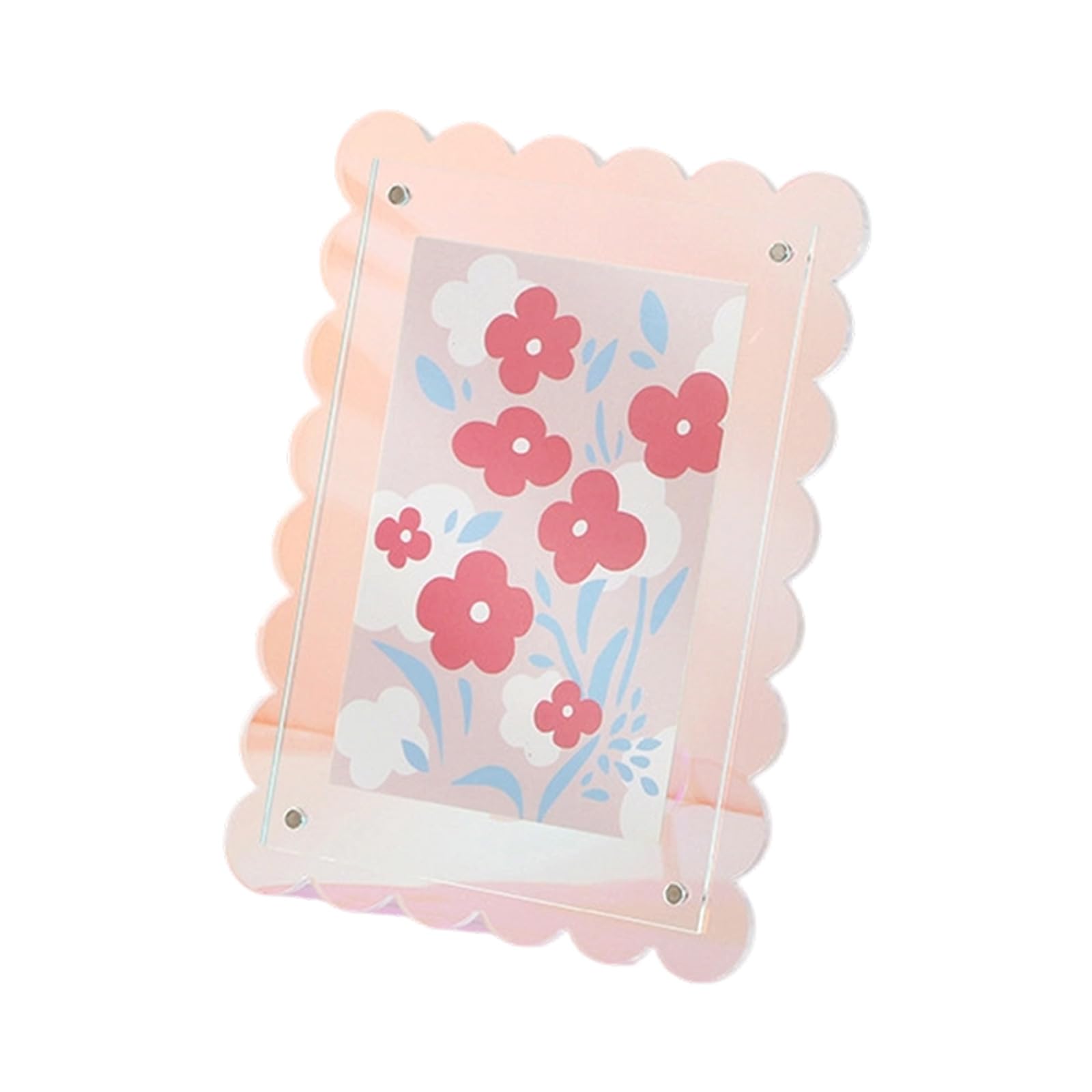 JSGHGDF Waves Shape Photo Frames Desktop Displays Acrylic Picture Frames Clear Picture Frame Holder for Home Decors Desktop Decorations