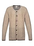 Almbock Strickjacke Trachten beige Herren | Trachten Jacke Strick in wunderschönem klassischen Naturton | Trachten Janker Strick - Trachtenweste 54