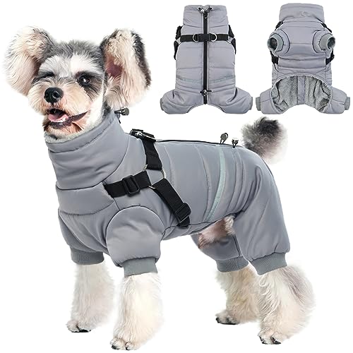 Hjyokuso Wasserdichter Hundemantel, Hundejacke mit Geschirr, Wintermantel Hund für kleine Mittel Große Hunde, Winddichte Winterjacke Hund Outfit mit Reflektierender Streifen und Reißverschluss S-XL Hjyokuso Wasserdichter Hundemantel, Hundejacke mit Geschirr, Wintermantel Hund für kleine Mittel Große Hunde, Winddichte Winterjacke Hund Outfit mit Reflektierender Streifen und Reißverschluss S-XL