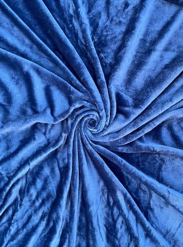 Image of Sands Flannel 300 TC Luxurious Bedsheets for Winter, King Size Fitted Warm Double Bedsheet, 72 x 78 x 10 inches, with 2 Pillow Covers (Blue)