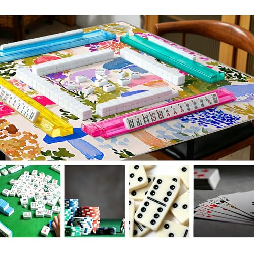 Tapete de Mahjong botánico colorido 33x33 pulgadas miniatura 3