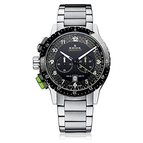 EDOX Unisex-Armbanduhr EDOX CHRONORALLY 1 Analog Quarz Edelstahl 10305 3NVM NV