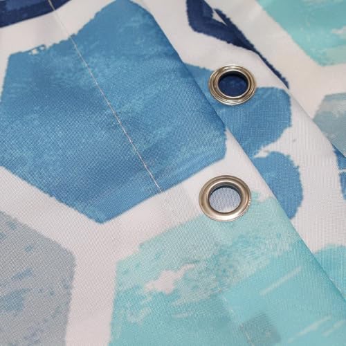 Tennove Shower Curtain Mould Resistant Geometric 180x200cm Drop Bathroom Curtain Waterproof Polyester Fabric Wet Room Bathtub Shower Curtain,Weighted Hem,Quick Dry - Image 4