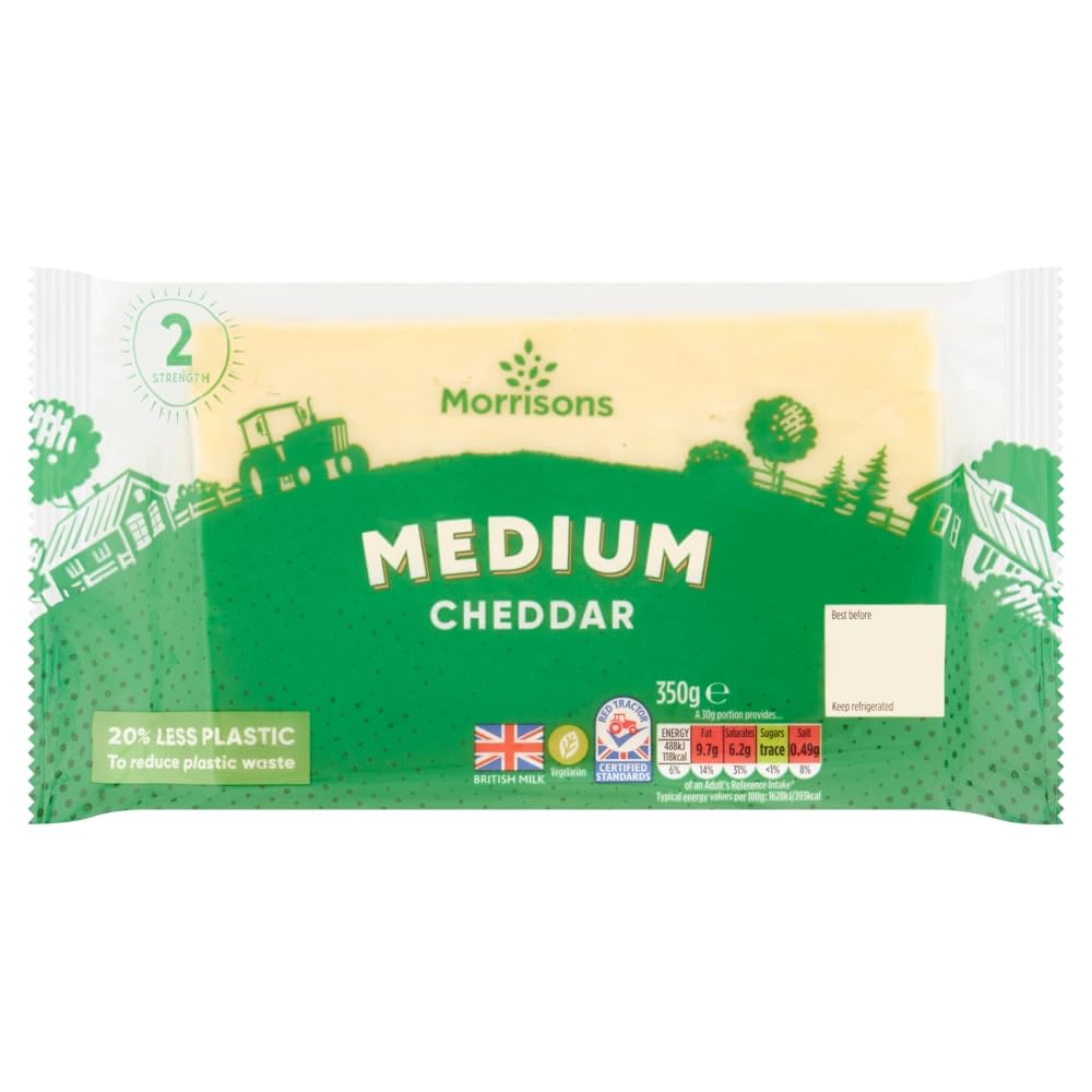 Morrisons Medium White Cheddar 400g