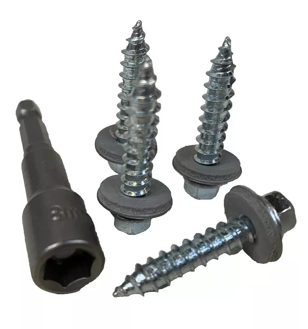 32mm Gash Point Roofing Tek Screws - Metal Sheet to Wood Fixing - Pack of 100