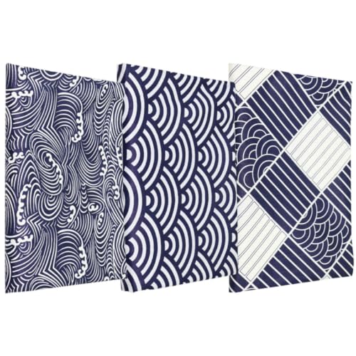 GALPADA Manteles Individuales de Tejido Japonés para Mesa de Picnic, 3 Piezas Rectangulares Lavables Diseño Portátil y Protección para Muebles