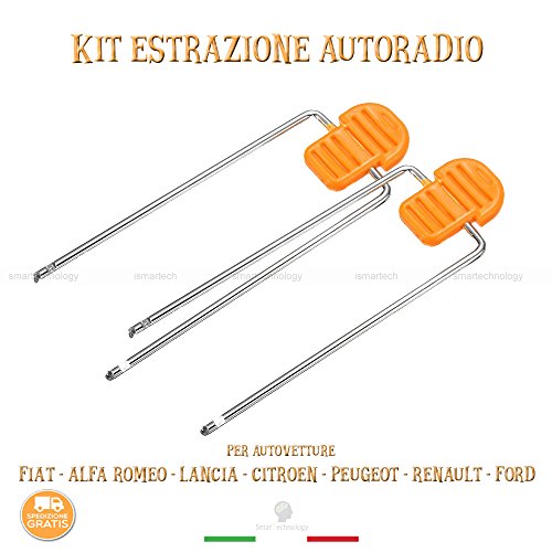 1neiSmartech Kit De 2 Llaves Con Asas Para La Extracción De La Radio En Vehículos