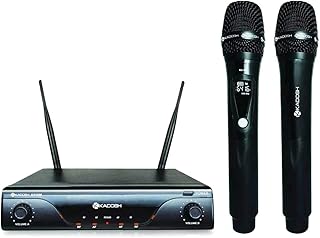 Microfone Sem Fio Kadosh K-412M UHF Duplo Bastão