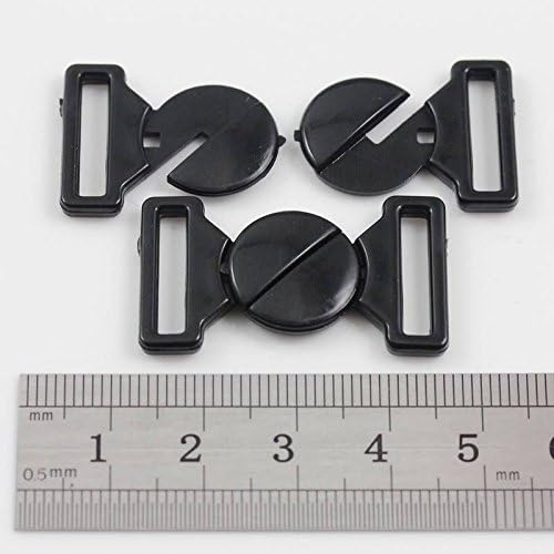 Beads4crafts4 BIKINI CLIPS SWIMWEAR HOOK & SNAP PLASTIC CLASPS FITS 15mm STRAP HABERDASHERY BRA (BLACK - H1772)