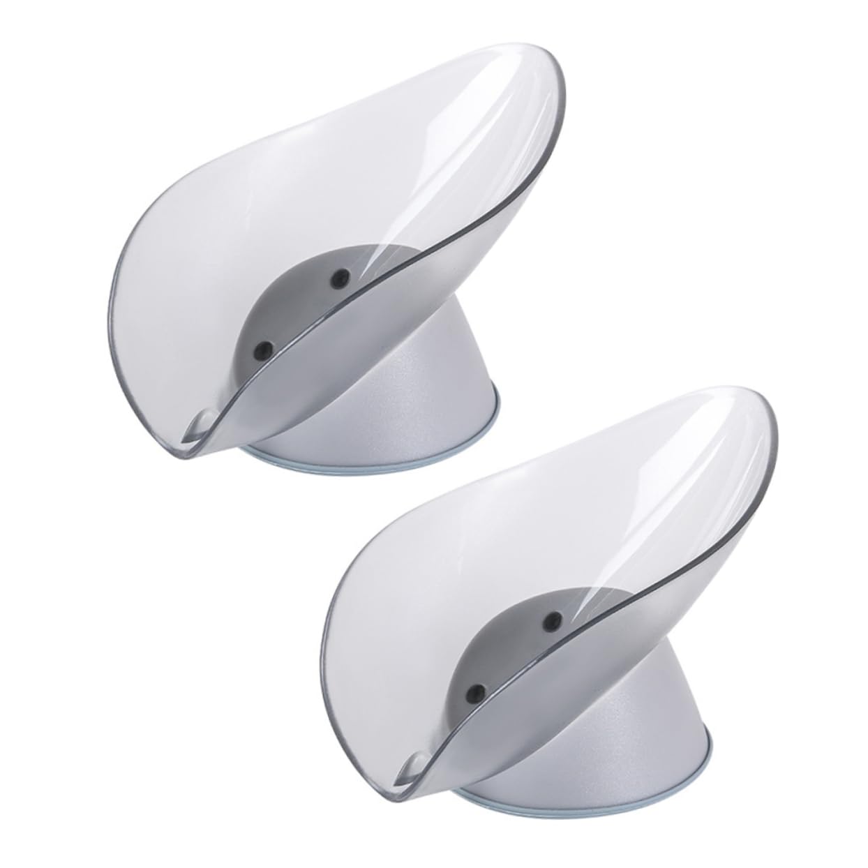 Yardenfun 2Pcs Creative Leaf Shape Soap Holders for Bathroom Kitchen Non Slip Soap Storage Rack Easy Drain Design for Soap Sponge and Brush Organization