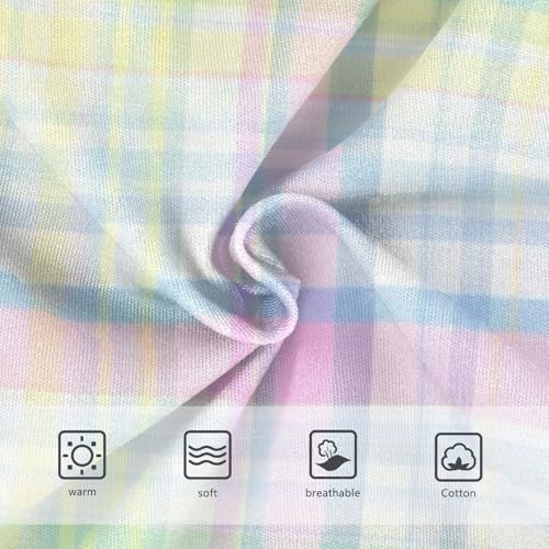 Cotton Girls Underwear Toddlers Pastel Plaid Soft Colors Pink Panties Little Girl Fun Undies Kids Briefs 2t3