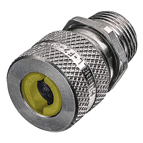 Hubbell SHC1037 Kellems Wire Management Cord Connectors, Straight Male, Aluminum, 3/4
