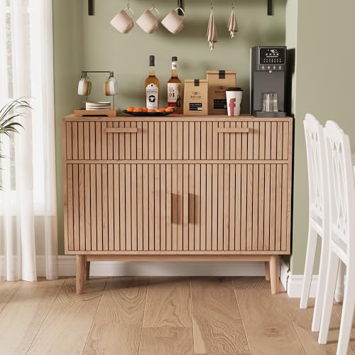KSFASHZ - Aparador de cocina baja con 2 cajones, mueble de cocina, para comedor, mueble de comedor, comedor, mueble de comedor, mueble de cocina, comedor, mueble de cocina, salón, fácil de montar