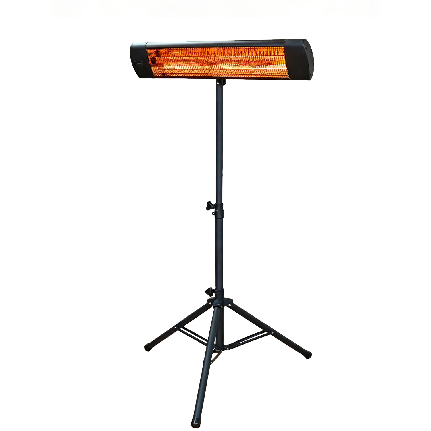 1500W Carbon Infrared Heater for Outdoor & Indoor Use - Wall Mounted/Electric Patio Heater with Tripod Stand, 9 Heat Levels, Overheat & Tip-Over