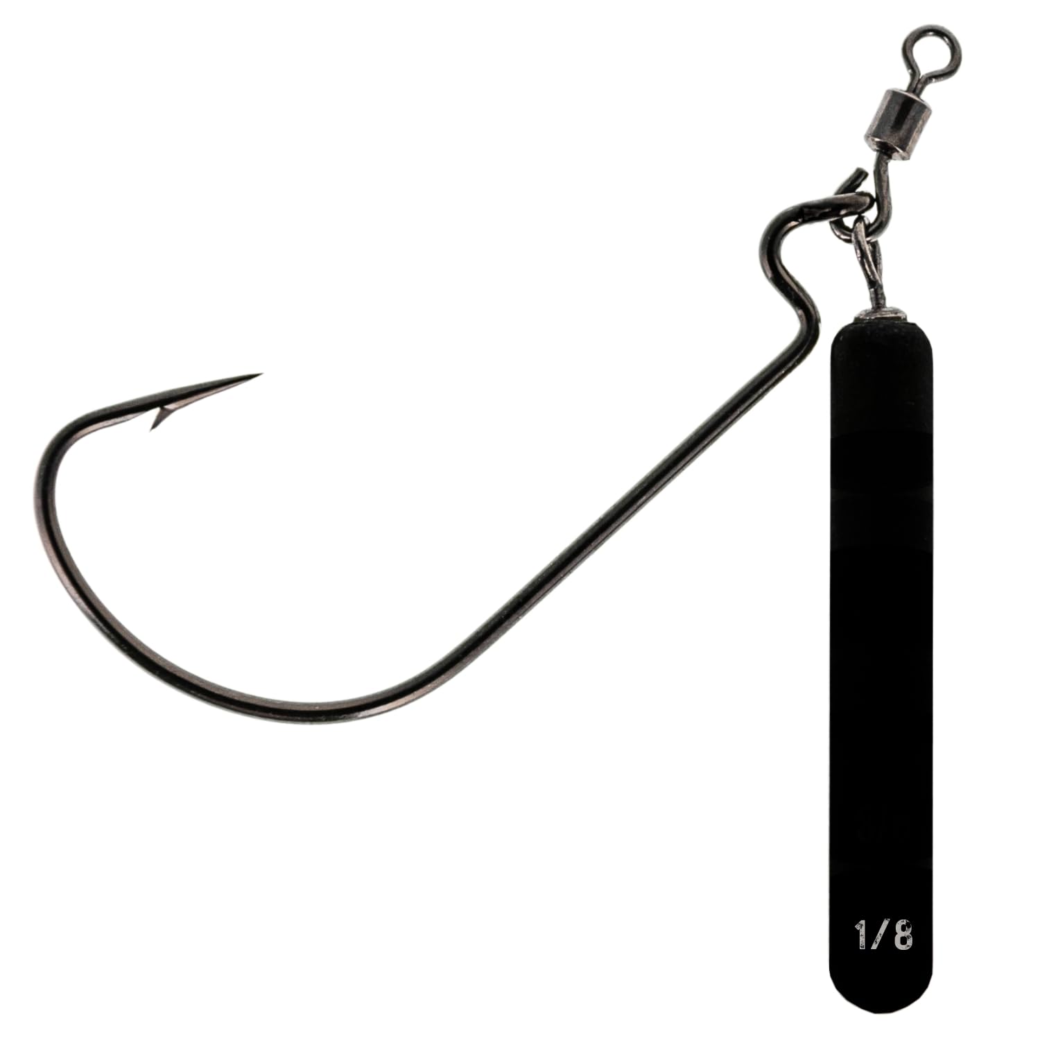 Reaction Tackle Tungsten Jika Rig - 1/8oz- #2/0 Hook - Never Chip Black