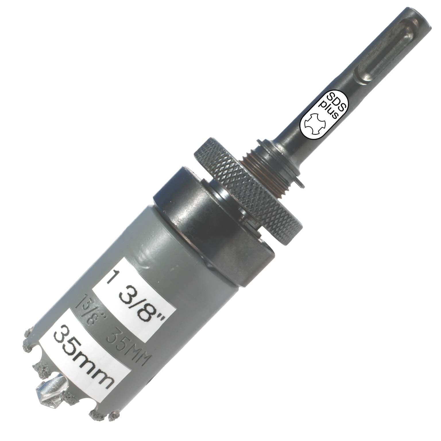 Kit sega a tazza in carburo di tungsteno da 1 3/8 "Inc 35 mm sega a tazza in carburo Sds Plus sega a tazza pergolato esagonale pergolato viene fornito con trapano pilota in muratura Tct per muro di