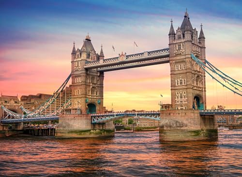 Puzzles de 500 Piezas para Adultos Puente de la Torre de Londres 20.5 x 15 Pulgadas Rompecabezas Educativo Desafío miniatura 1