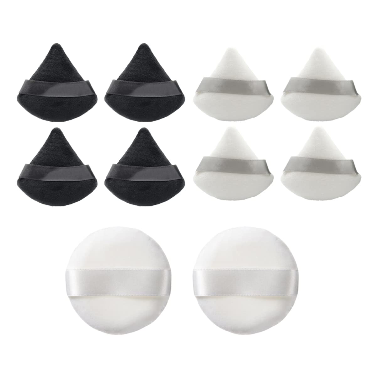 BESTYASH Cotton Material Makeup Puff 10pcs Powder for Foundation Non-slip Applicators