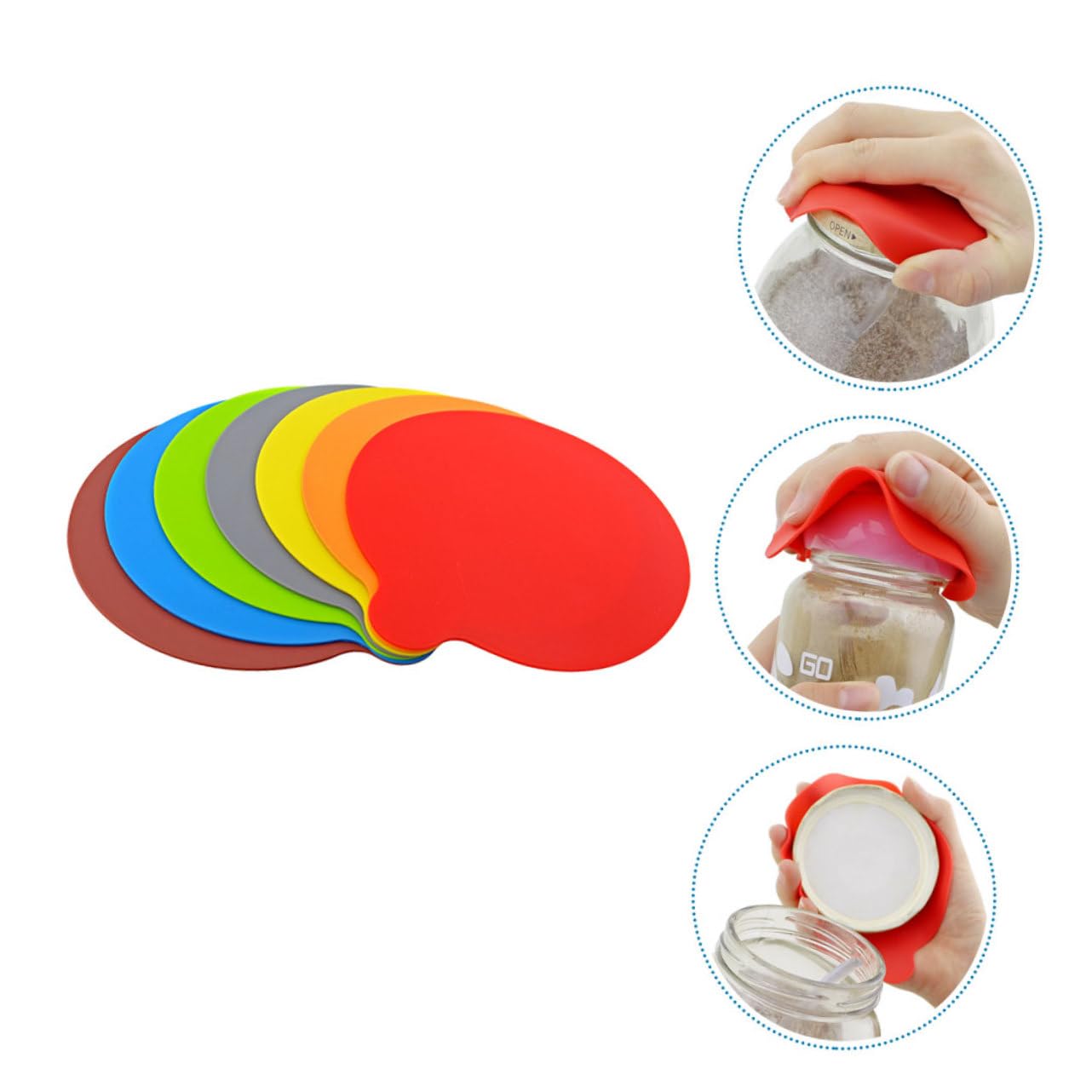 TOPBATHY 28 Stück Flaschenöffner Matte Öffner Matten Pads Dosenöffner Griffpolster Flaschenverschluss Öffner Pads Flaschenöffner Greifer Pad Glasöffner Silikon Dosenöffner Greifer