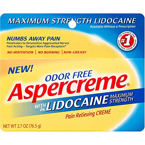 Aspercreme Pain Relieving Creme with Lidocaine Maximum Strength - 2.7 oz, Pack of 3