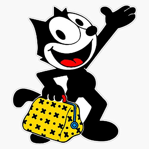 Image of Felix The Cat With His Magic Bag Of Tricks Waterproof Vinyl Window Bumper Sticker Decal 5"