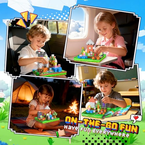 iKidiki 99 Pièces Construction Magnetique Enfant, Cadeaux de Pâques pour Enfants Jouets de Voyage Jouet Garcon Fille 3 4 5 6 Ans Bloc de Construction Magnétique – vue 5