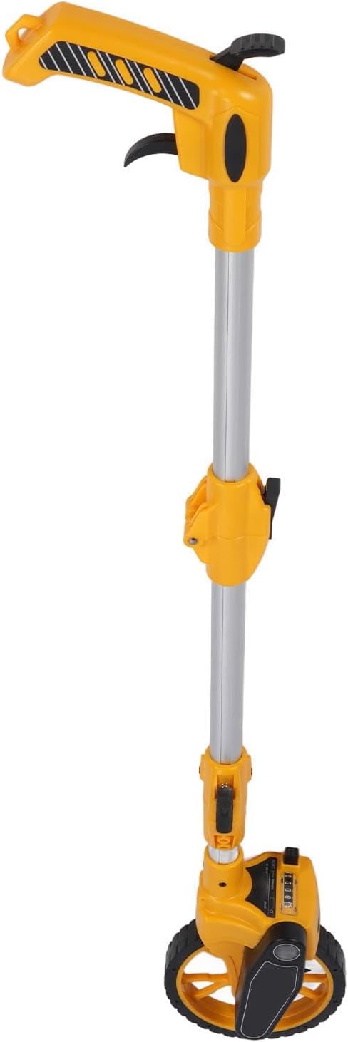 Distance Measuring Wheel, 0 to 9.9m Walking Distance Measuring Wheel Foldable Telescoping Measuring Wheel in Feet and Inches for Builders Landscapers Homeowners, with Carry