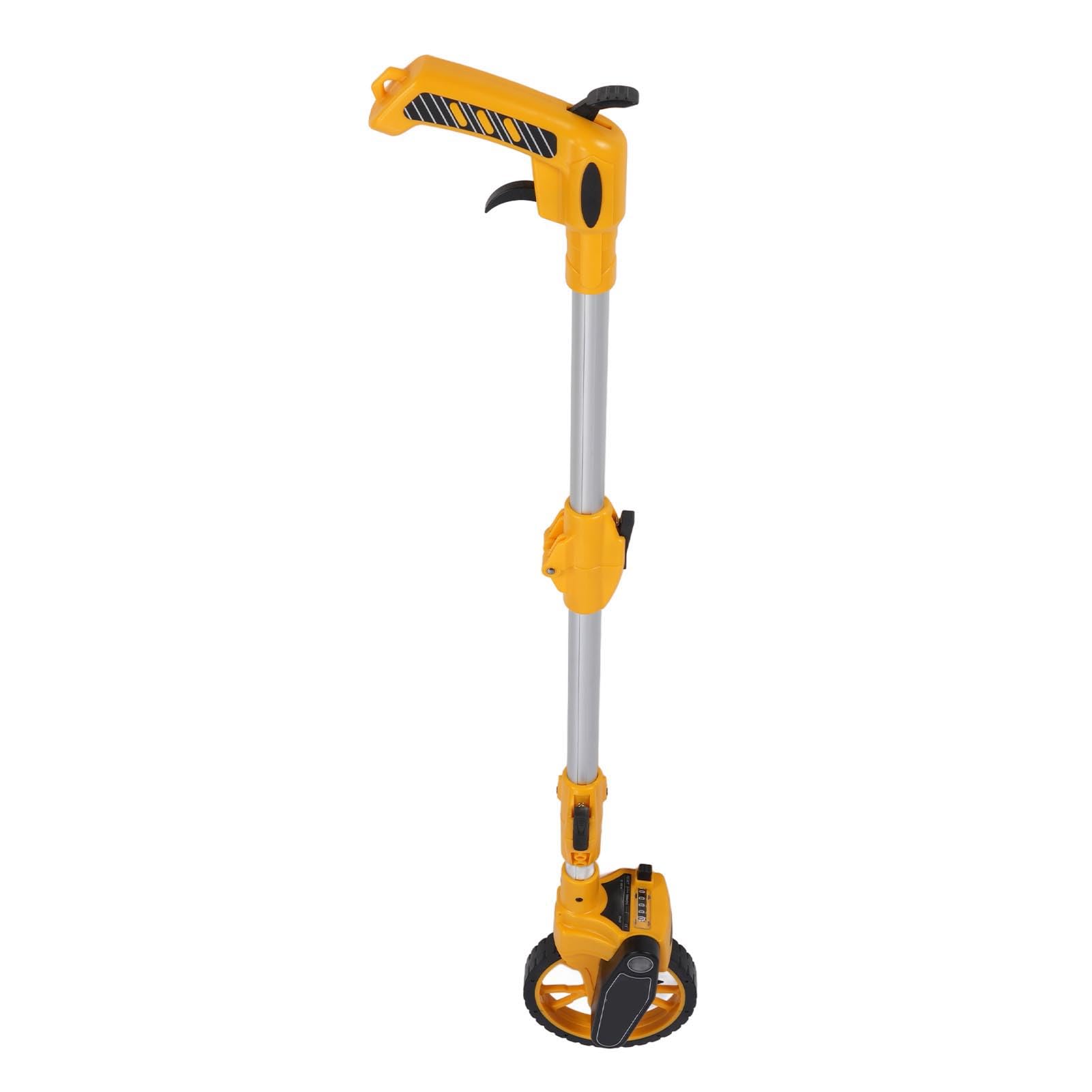 Rueda de medición de distancia de 9999,9 m de capacidad, plegable, 1 llave, rueda de medición para constructores, paisajistas, propietarios de viviendas